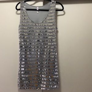 🌺 Silver Sequel Mini Dress